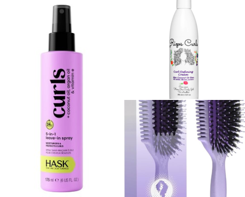 My fav curly hair products cover photo collage