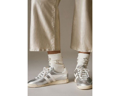 Shine on in Chrome and Silver Sneakers cover photo collage