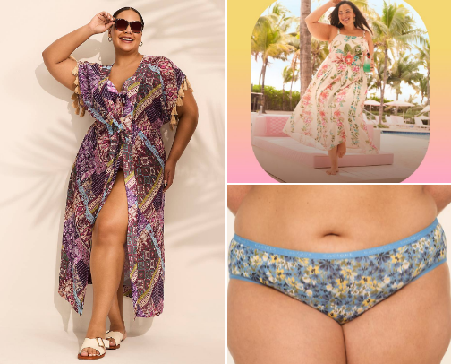 Cozy clothing, sleepwear and intimates in plus sizes from Lane Bryant, Torrid and Zazzle. cover photo collage