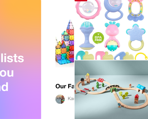 Baby's essential and toys cover photo collage