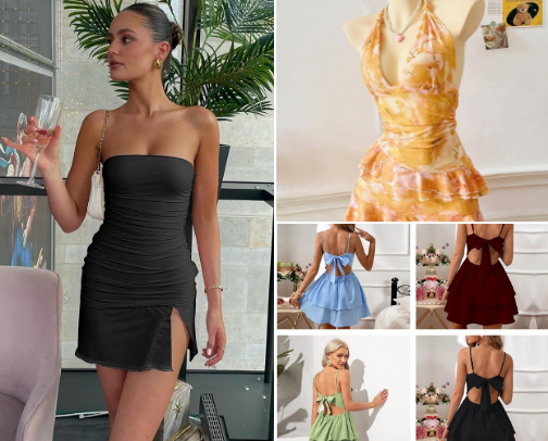 mini dresses i found on amazon ☁️ cover photo collage