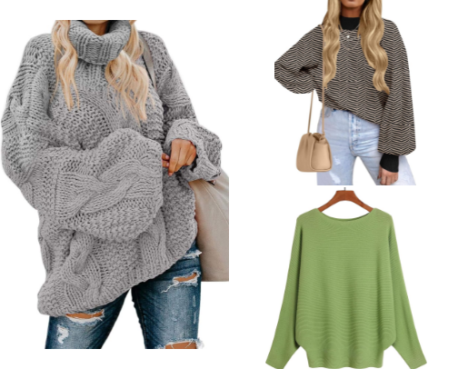 Oversized sweater girlie cover photo collage