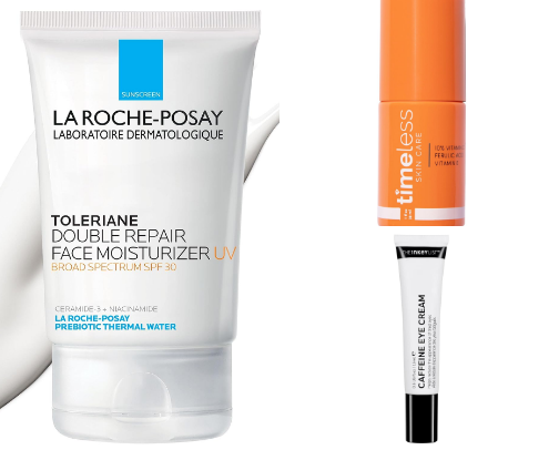 Skincare favorites for dry skin cover photo collage