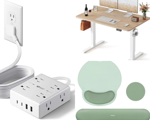 Home Office Essentials & Decor for a Cozy, Productive Workspace cover photo collage