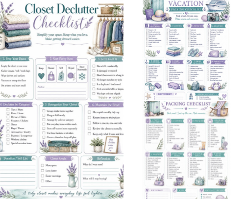 Printable Checklists cover photo collage