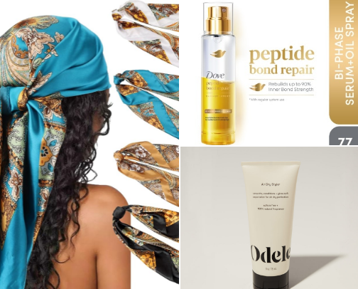 Hair Essentials &Scarf cover photo collage