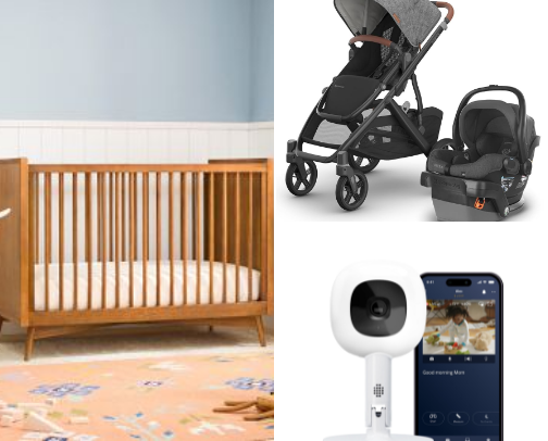 The Gay Dad Baby Essentials (First Baby Registry Checklist) cover photo collage