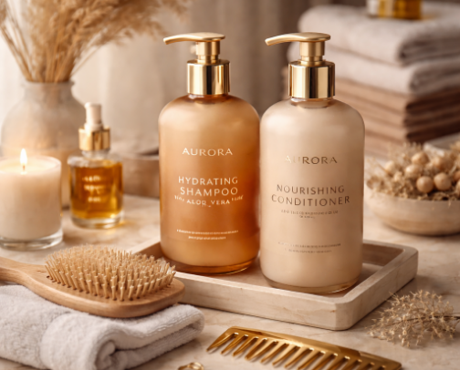 Hair care cover photo collage