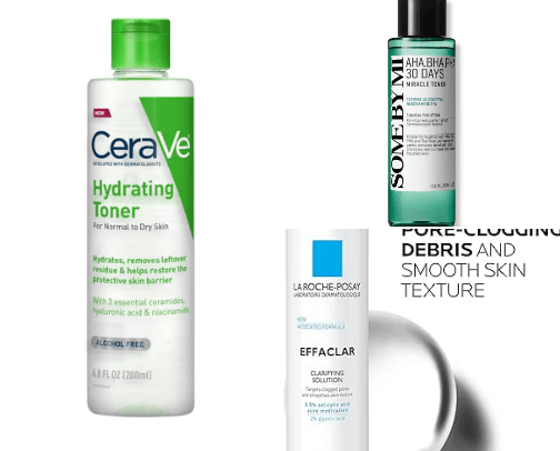 Never ending Toner: Hydrating, Exfoliating, and Sebum Acne Control cover photo collage