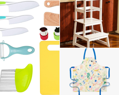 Little kitchen helpers cover photo collage