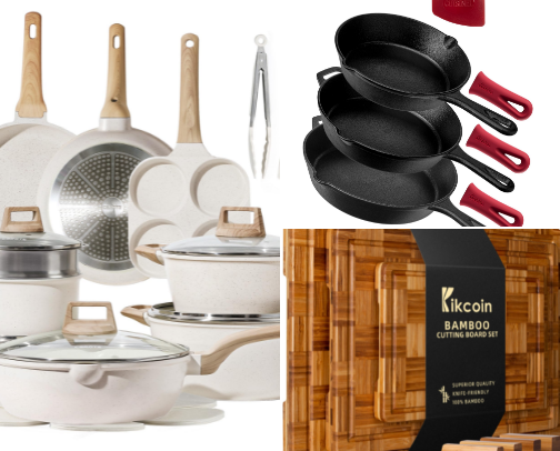 Essential  kitchenware  for all occasions cover photo collage