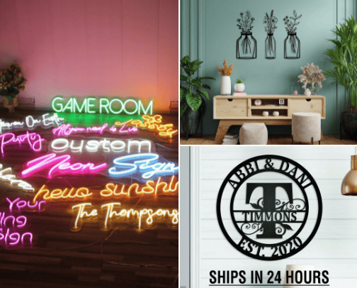 Etsy home decor cover photo collage