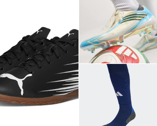 FOOTBALL/SOCCER SHOES AND ACCESORIES cover photo collage