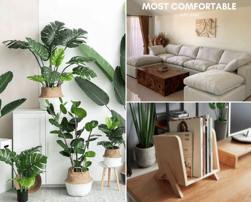 Living room essentials cover photo collage