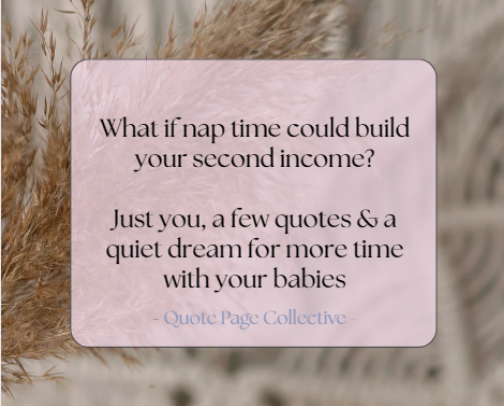 How Moms Can Earn Passive Income by Sharing Quotes Online: Start a Profitable Quote Page from the Heart cover photo collage