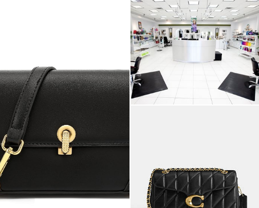 Female handbags cover photo collage