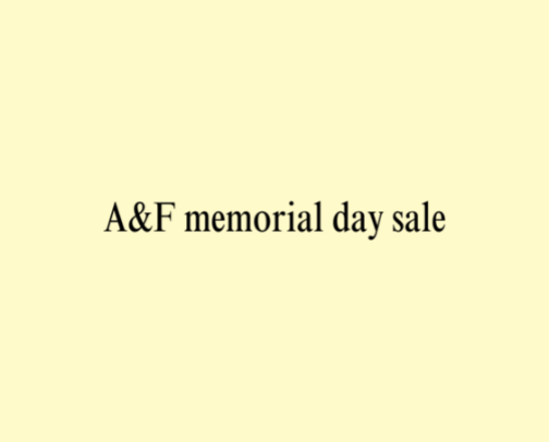 A&F memorial day sale cover photo collage