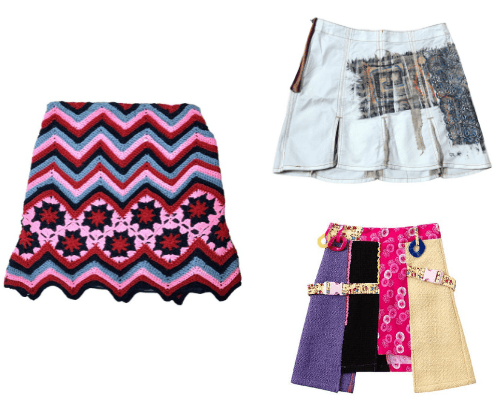 statement skirts 🎯 cover photo collage