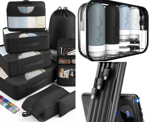 Travel essential Amazon finds cover photo collage