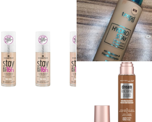 foundations/concealers for dry skin: cover photo collage