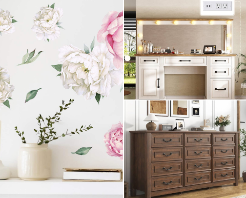 Soft Elegant Room Items cover photo collage