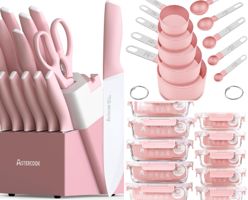 Pink kitchen items💕 cover photo collage