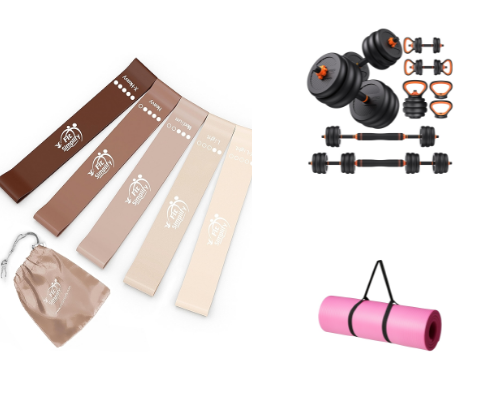 Affordable Home Gym Essentials 🏠🤍 cover photo collage