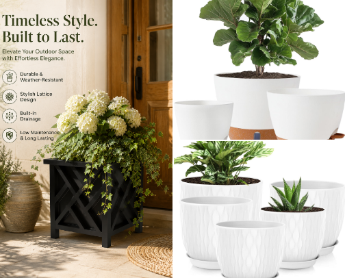 Outdoor Planters cover photo collage