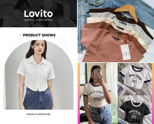 Trendy Tops | Crop Tops | Tank Tops | Tees | Blouse | Sleeves  for Worman cover photo collage