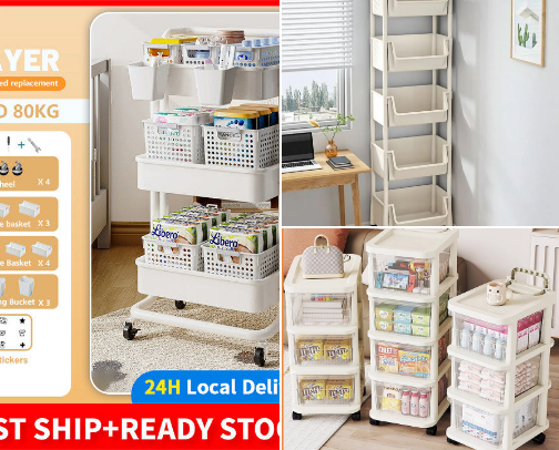 Trolley Cart Organizer cover photo collage