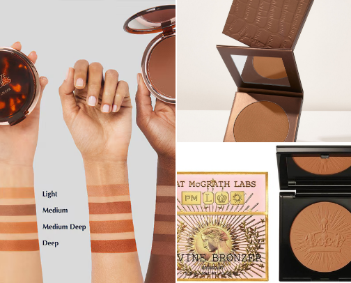 Best bronzers☀️
That don’t cake, look flawless, and have the right amount of shimmer✨ cover photo collage