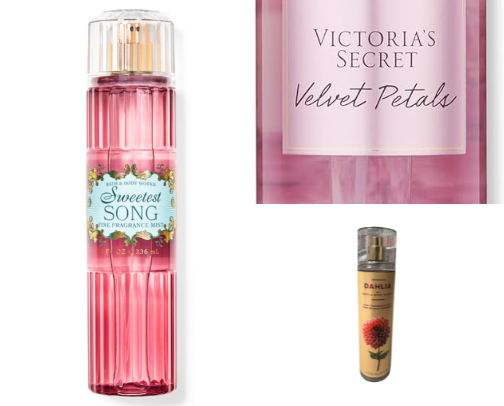 Body spray collection cover photo collage
