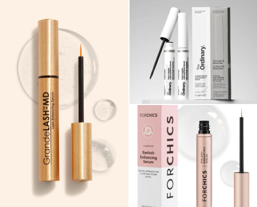 Eyelash & Eyebrow Serums cover photo collage
