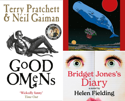 Books to laugh cover photo collage