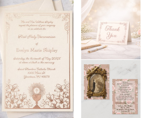 First Holy Communion Essentials Guide cover photo collage