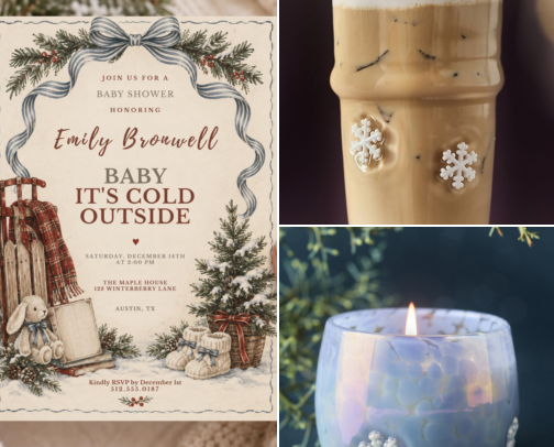 Baby It’s Cold Outside Winter Baby Shower Ideas cover photo collage