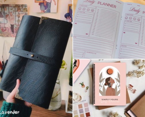 leather journal 💞 cover photo collage