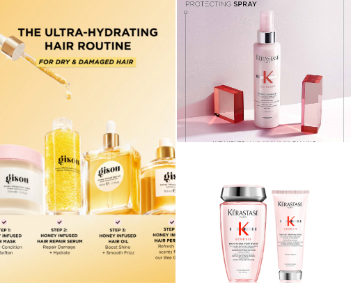 Hair products 🥰 cover photo collage