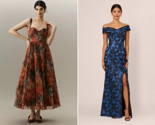 Where to Shop for Fall Wedding Guest Dresses; For Any Budget or Dress Code cover photo collage