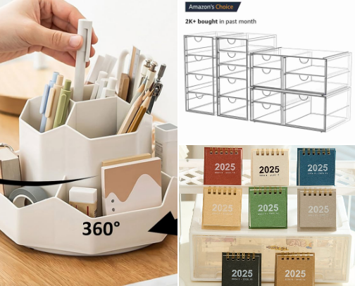Decoration for desk cover photo collage