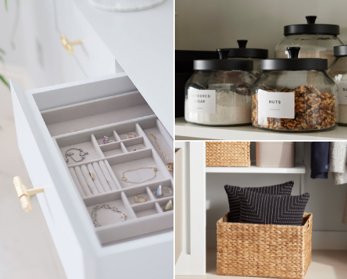 container store essentials: stylish storage picks! cover photo collage