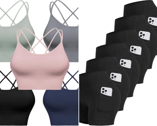 Amazon - workout gear cover photo collage