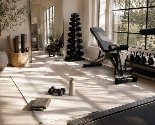 Home gym needs! cover photo collage