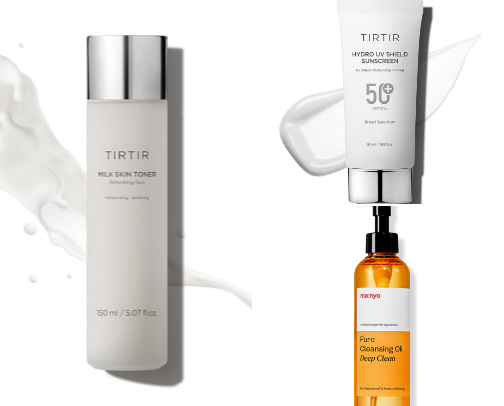 K-Beauty products for melanin skin cover photo collage