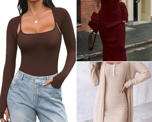 Cardigan outfit set for women cover photo collage