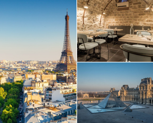 Paris✈️🏕️ cover photo collage