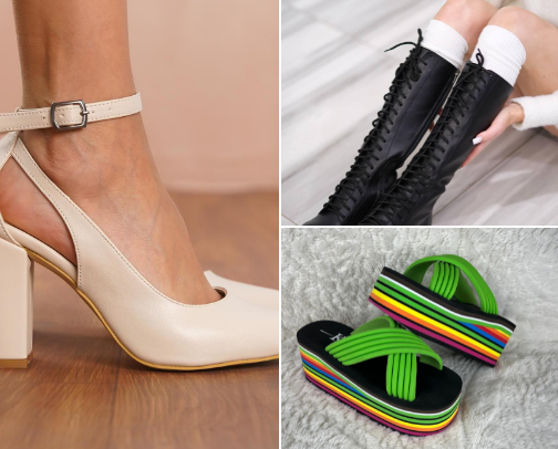 The classic nude heel cover photo collage