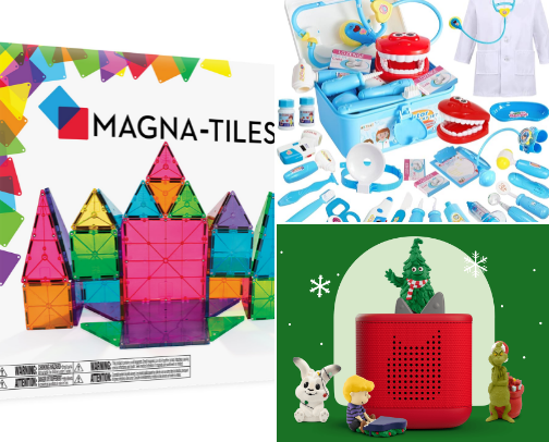 Toys to keep them entertained for longer than 5 mins! cover photo collage