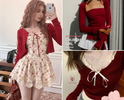 Cherry Red Outfit You Must Have 🌹🍒🍎🧧 cover photo collage