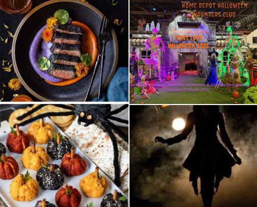 Trick or Treat - A list of items for a spooky festival cover photo collage